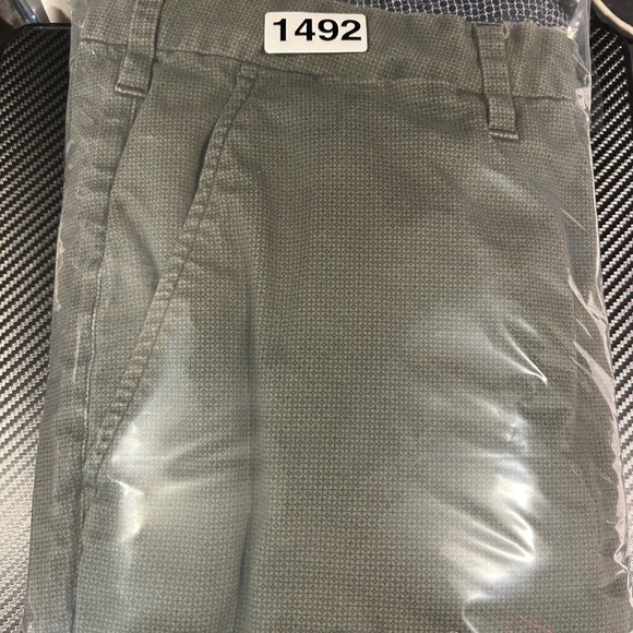 Ted Baker London Sladrid Khaki Mens 38R Green Textured Chino Slim Fit Pants - Picture 11 of 11